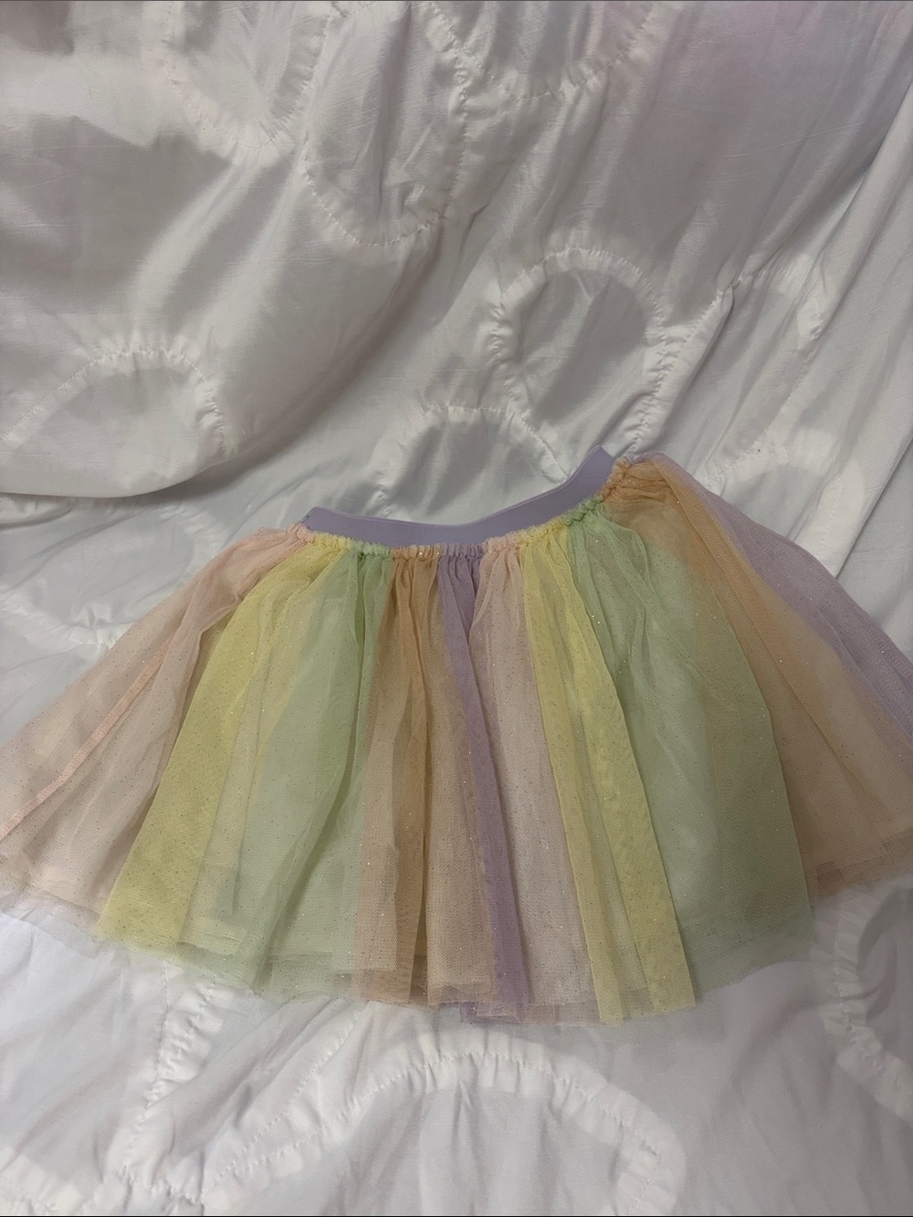 Garanimals Pastel Rainbow Tulle Skater Skirt with Lavender Waistband